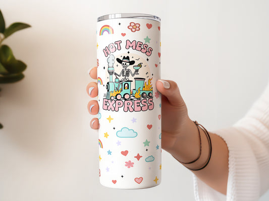 Hot Mess Express 20 oz Stainless Steel Skinny Tumbler