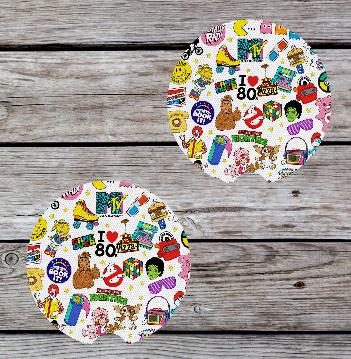 I love the 80s , Neoprene Coasters for Car, Truck or Home