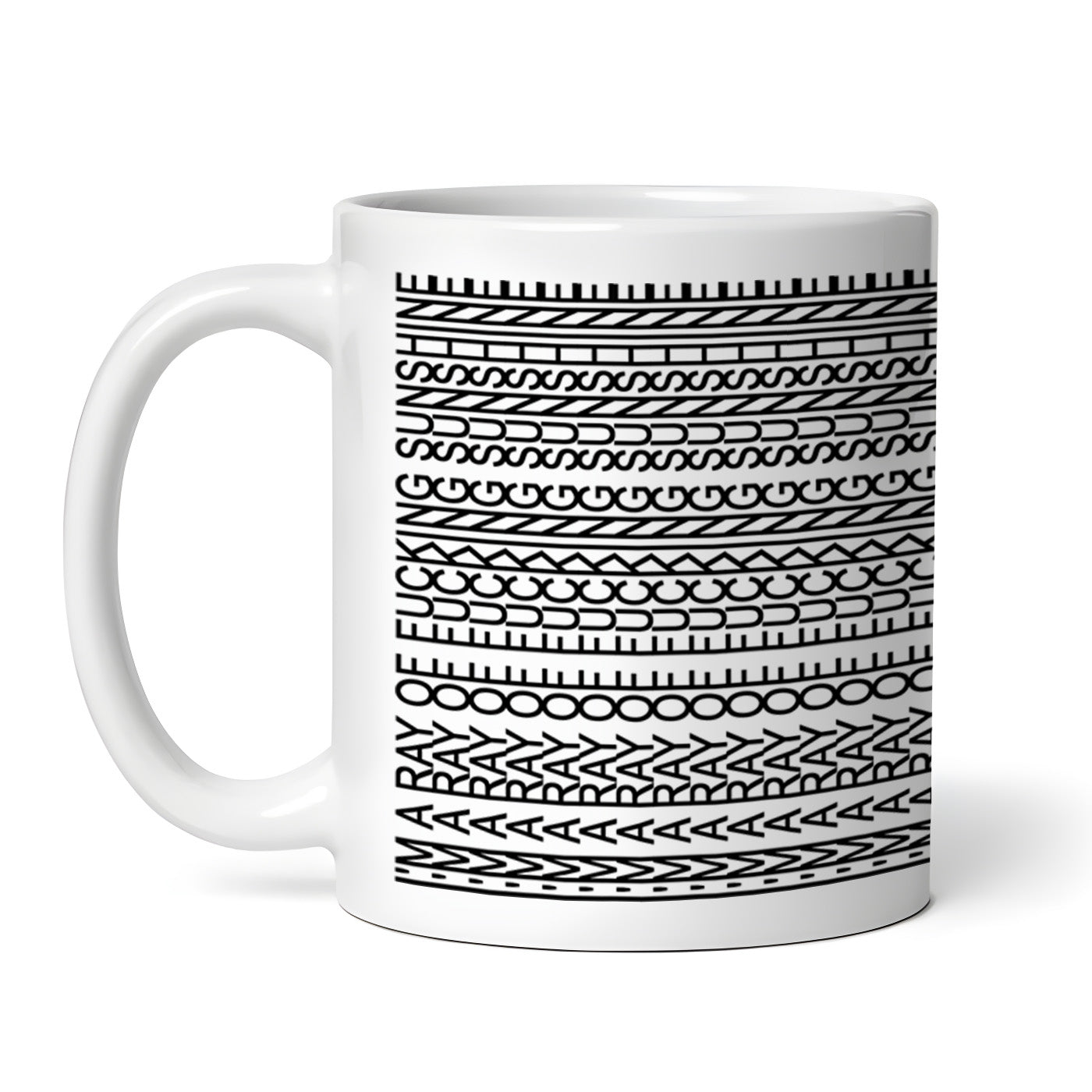 I'm a ray of f*cking sunshine, Funny Office Coffee Mug, Novelty Tea Cup, Hidden Swear Words, 11 oz Ceramic