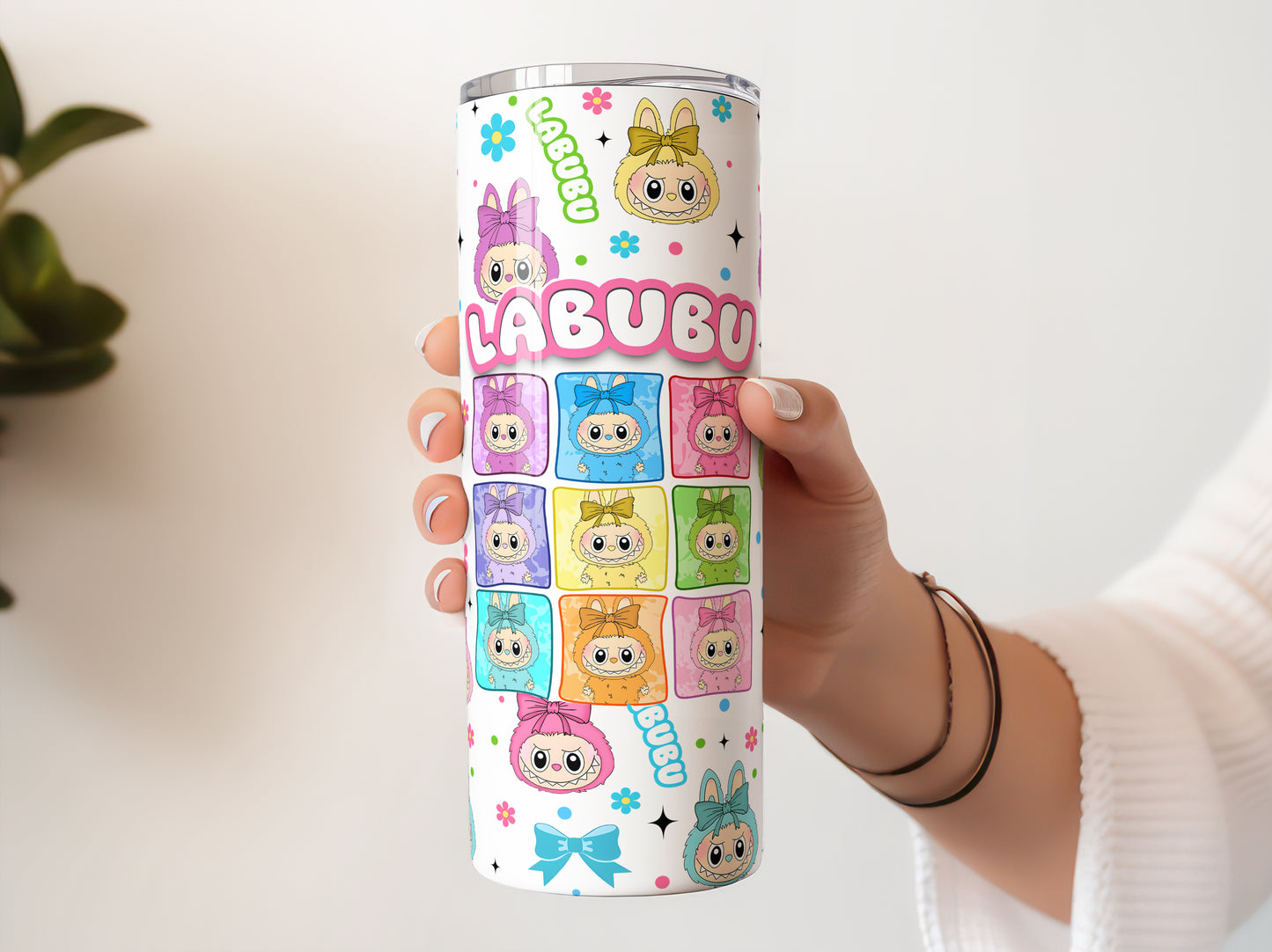 Labubu Monster Elves K-POP Elvish Creature 20 oz Skinny Tumbler Style A