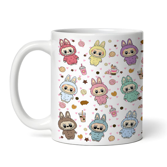 Labubu Monster Elves K-POP Elvish Creature Cartoon 11oz Ceramic Mug Style C