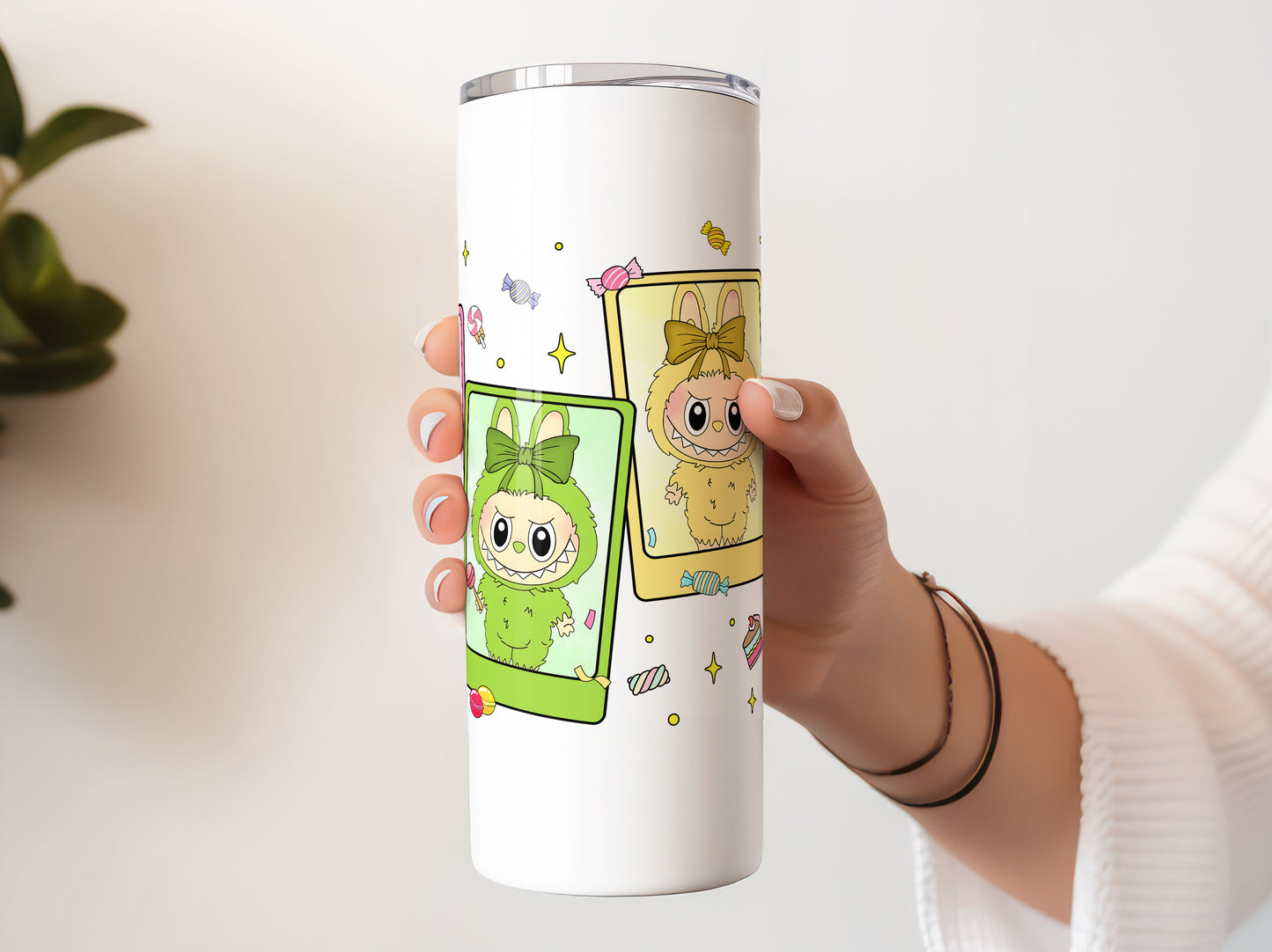 Labubu Monster Elves K-POP Elvish Creature 20 oz Skinny Tumbler Style D