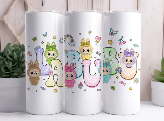 Labubu Monster Elves K-POP Elvish Creature 20 oz Skinny Tumbler Style E