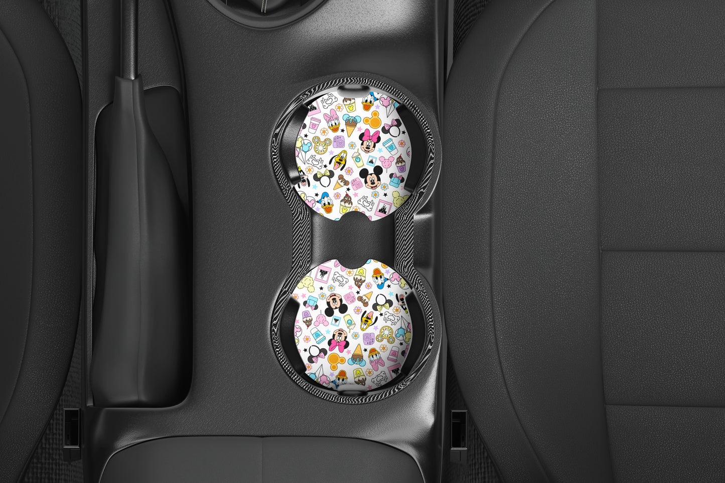 Cartoon Magical Snacks The Happiest Place On Earth, Neoprene Coasters for Car, Truck or Home