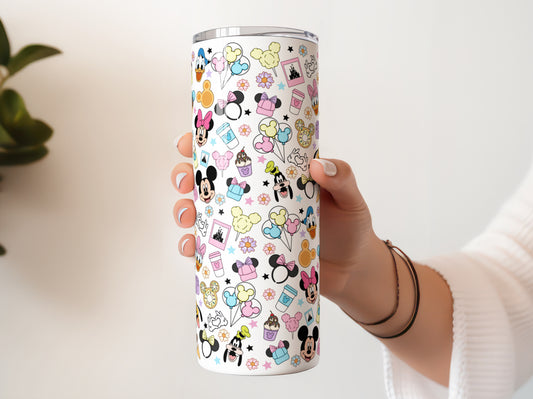 Cartoon Magical Snacks The Happiest Place On Earth 20 oz Skinny Tumbler