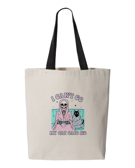 My Cat Said No, Canvas Tote Bag