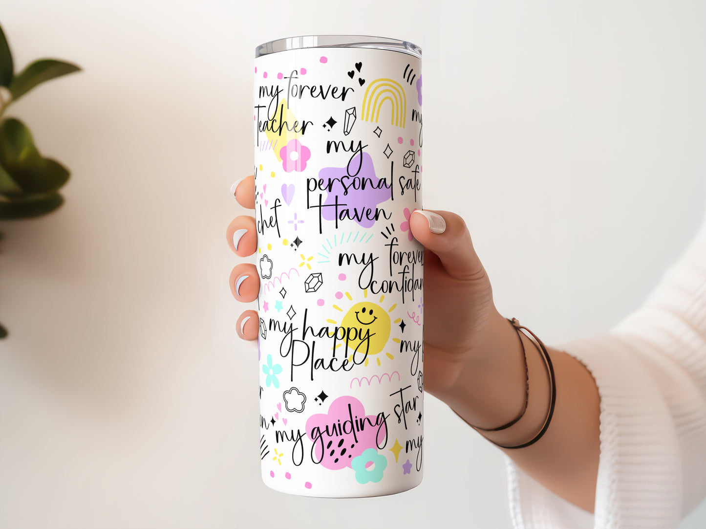 My Mum with Doodles, Gift for Mom, 20 oz Tumbler Mother's Day Gift