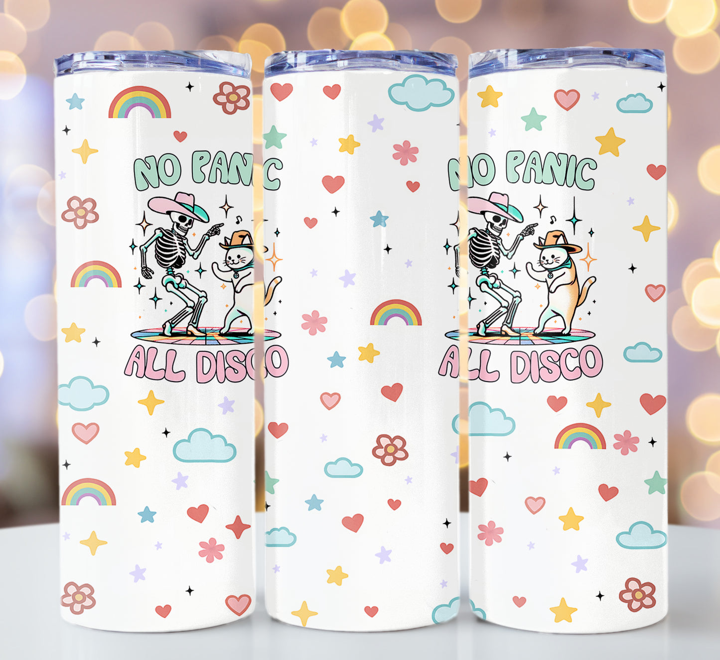 No Panic All Disco 20 oz Stainless Steel Skinny Tumbler