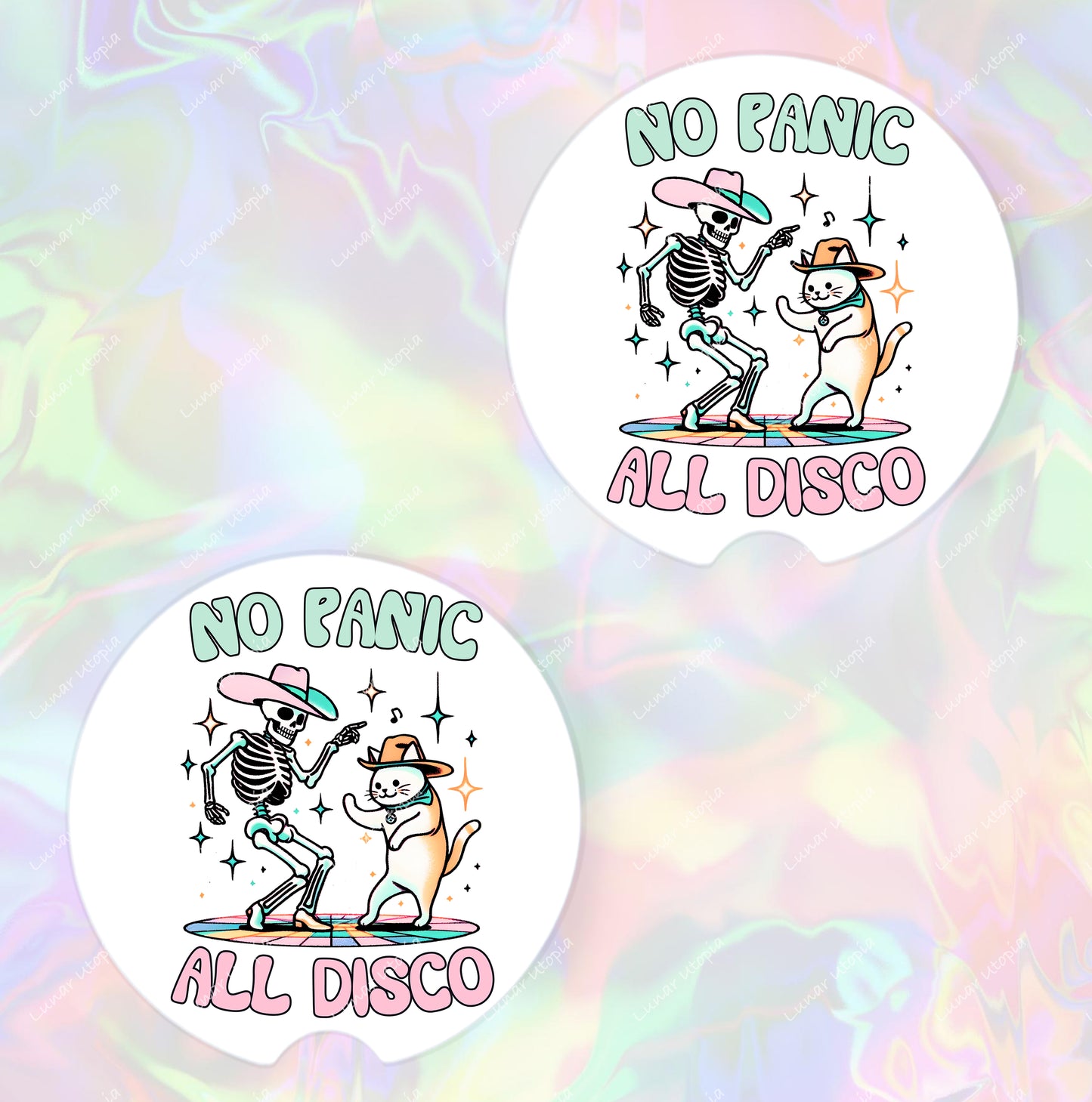 No Panic All Disco, Neoprene Coasters for Car, Truck, or Home