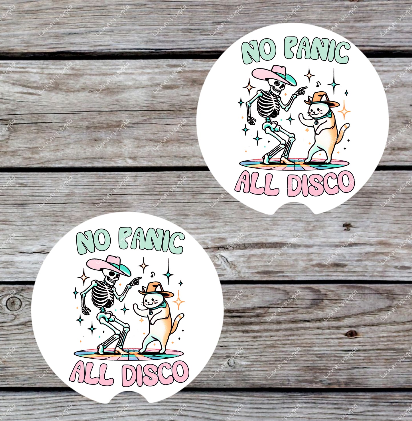 No Panic All Disco, Neoprene Coasters for Car, Truck, or Home