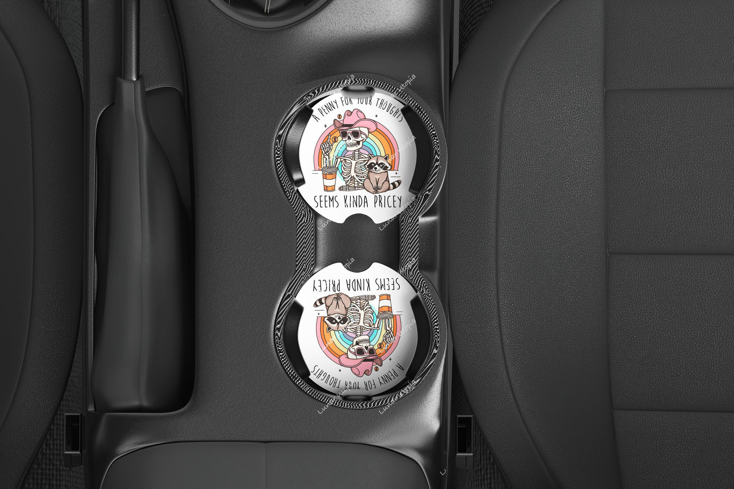 Penny Thoughts, Neoprene Coasters for Car, Truck, or Home