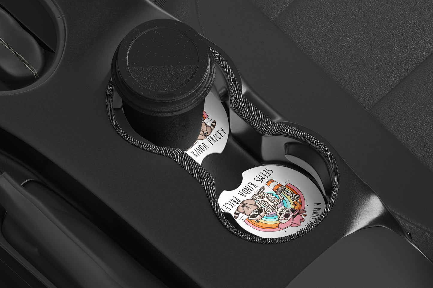Penny Thoughts, Neoprene Coasters for Car, Truck, or Home