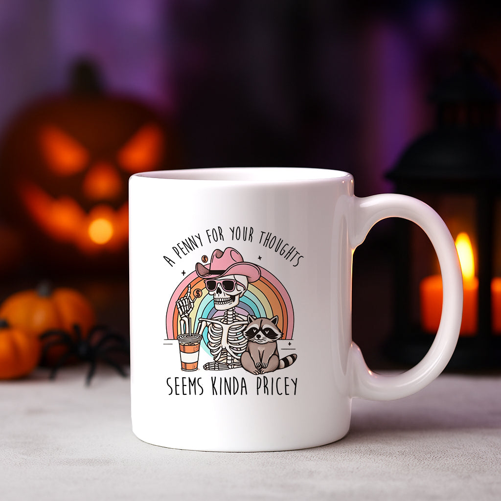 Penny Thoughts 11 oz Ceramic Coffee Mug Tea Cup