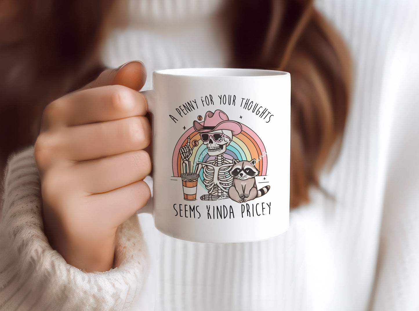 Penny Thoughts 11 oz Ceramic Coffee Mug Tea Cup