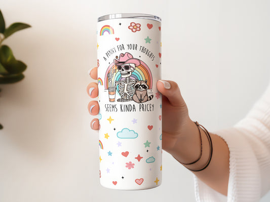 Penny Thoughts 20 oz Stainless Steel Skinny Tumbler
