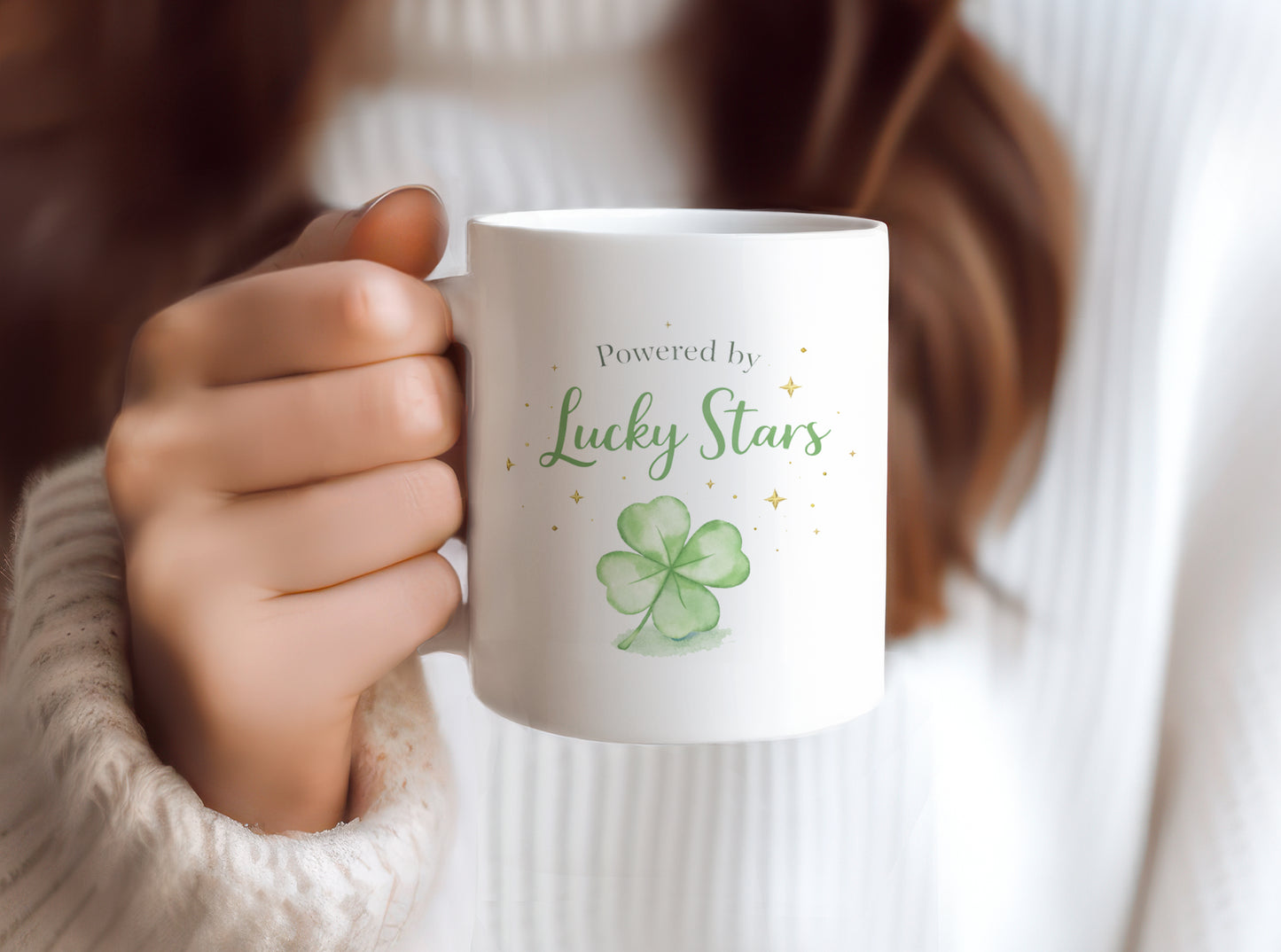 Powered by Lucky Stars 11 oz Coffee Mug Tea Cup