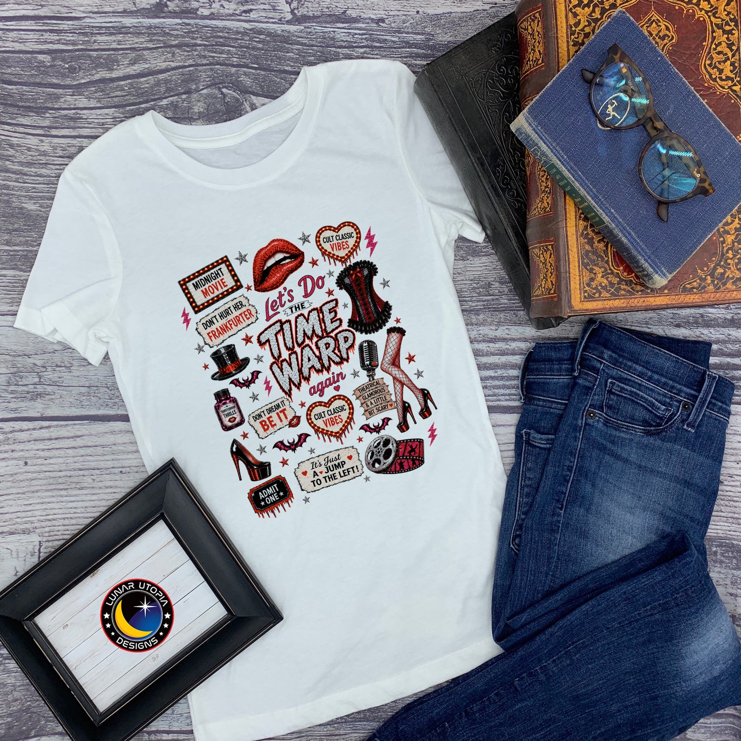 Time Warp Retro Throwback Women's Cotton Poly Blend T-Shirt S-XL