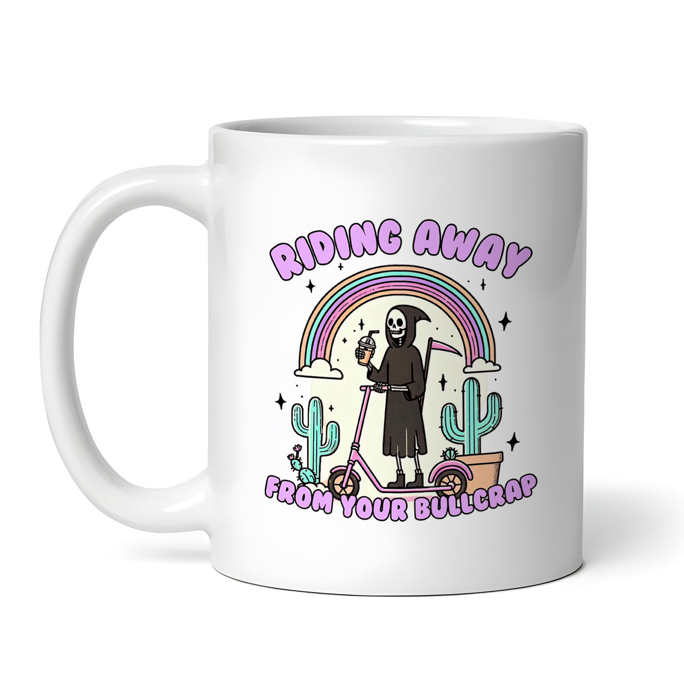 Riding Away 11 oz Ceramic Coffee Mug Tea Cup