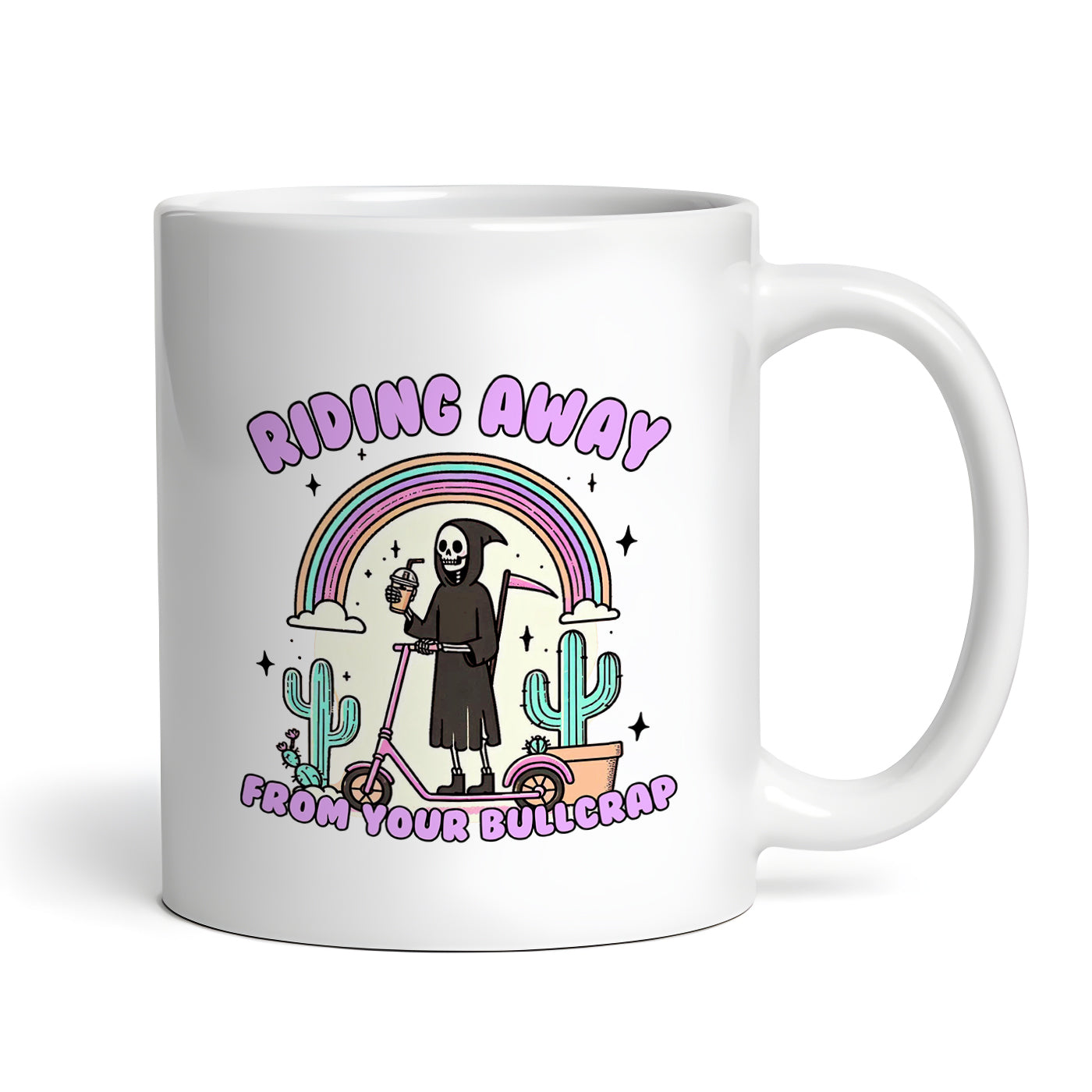 Riding Away 11 oz Ceramic Coffee Mug Tea Cup