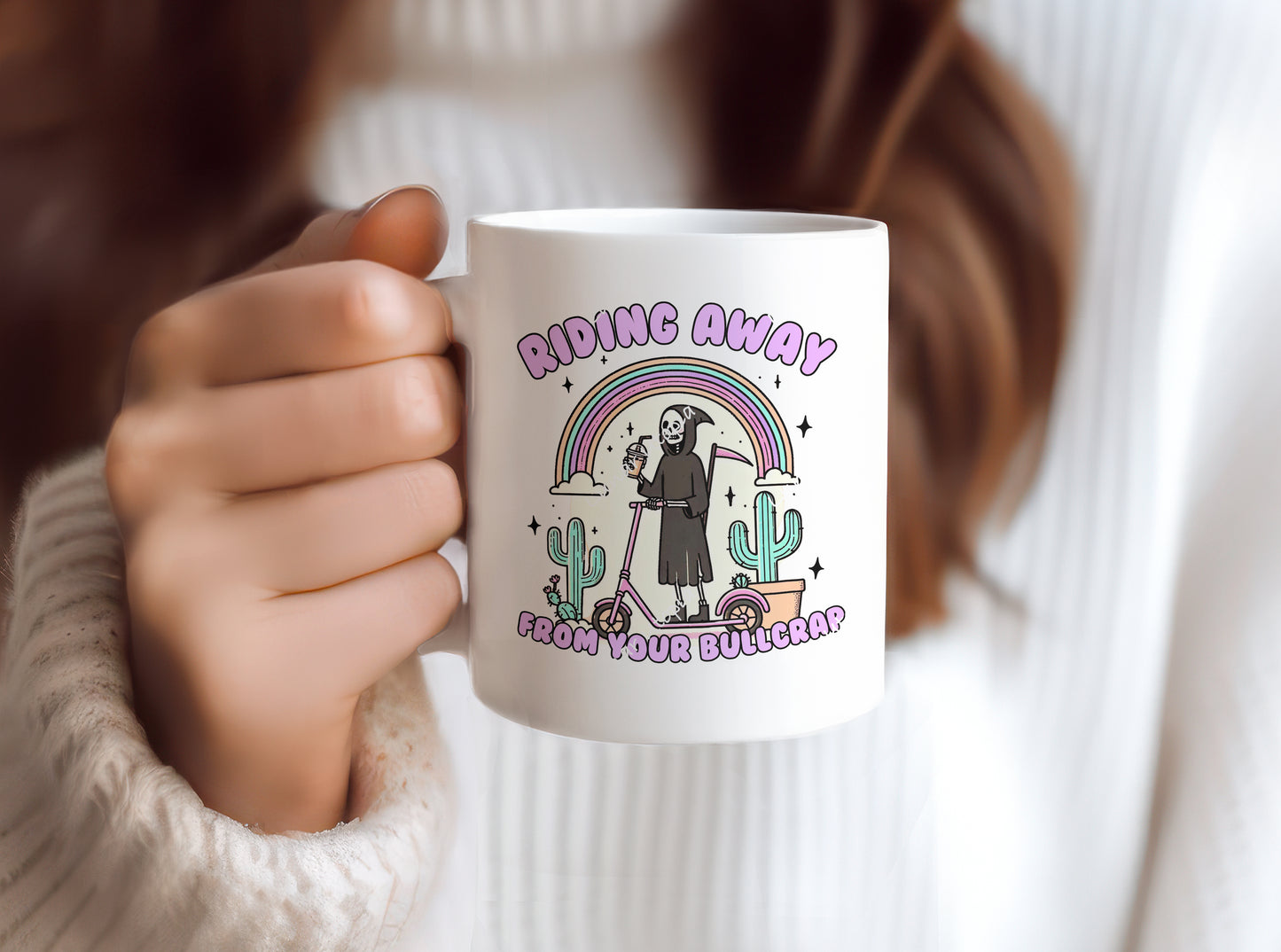 Riding Away 11 oz Ceramic Coffee Mug Tea Cup