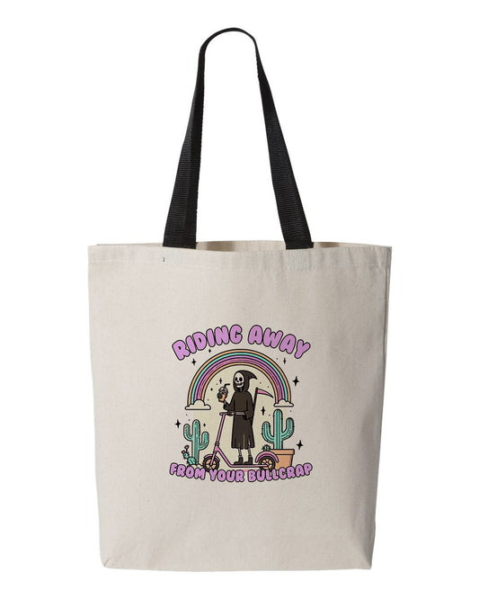 Riding Away, Canvas Tote Bag
