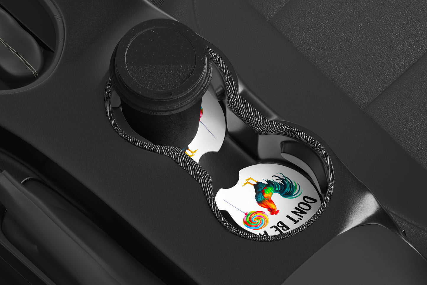 Don't Be A Rooster Sucker - Neoprene Coasters for Car, Truck, or Home