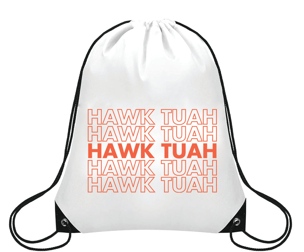 HAWK TUAH Thank You Bag Style Cinch Sack, Small Drawstring Backpack