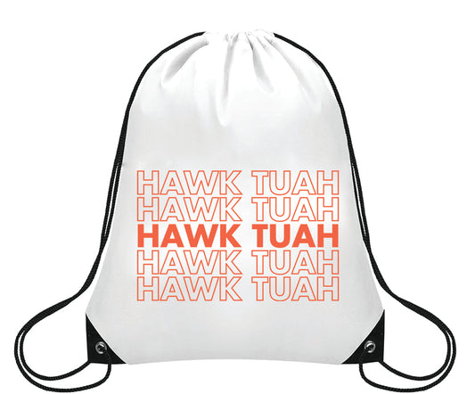 HAWK TUAH Thank You Bag Style Cinch Sack, Small Drawstring Backpack