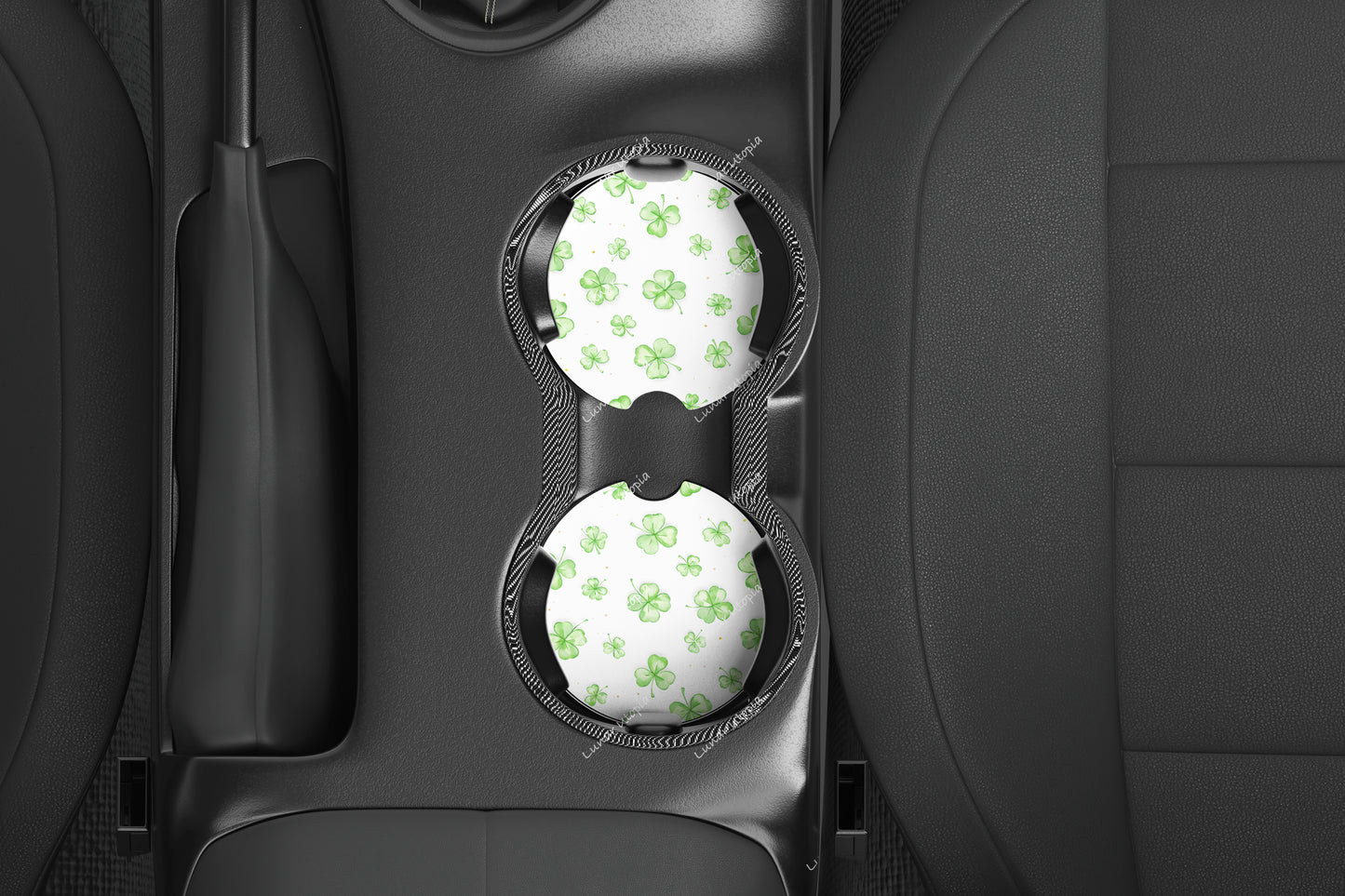 Shamrock Neoprene Coasters for Car, Truck, or Home