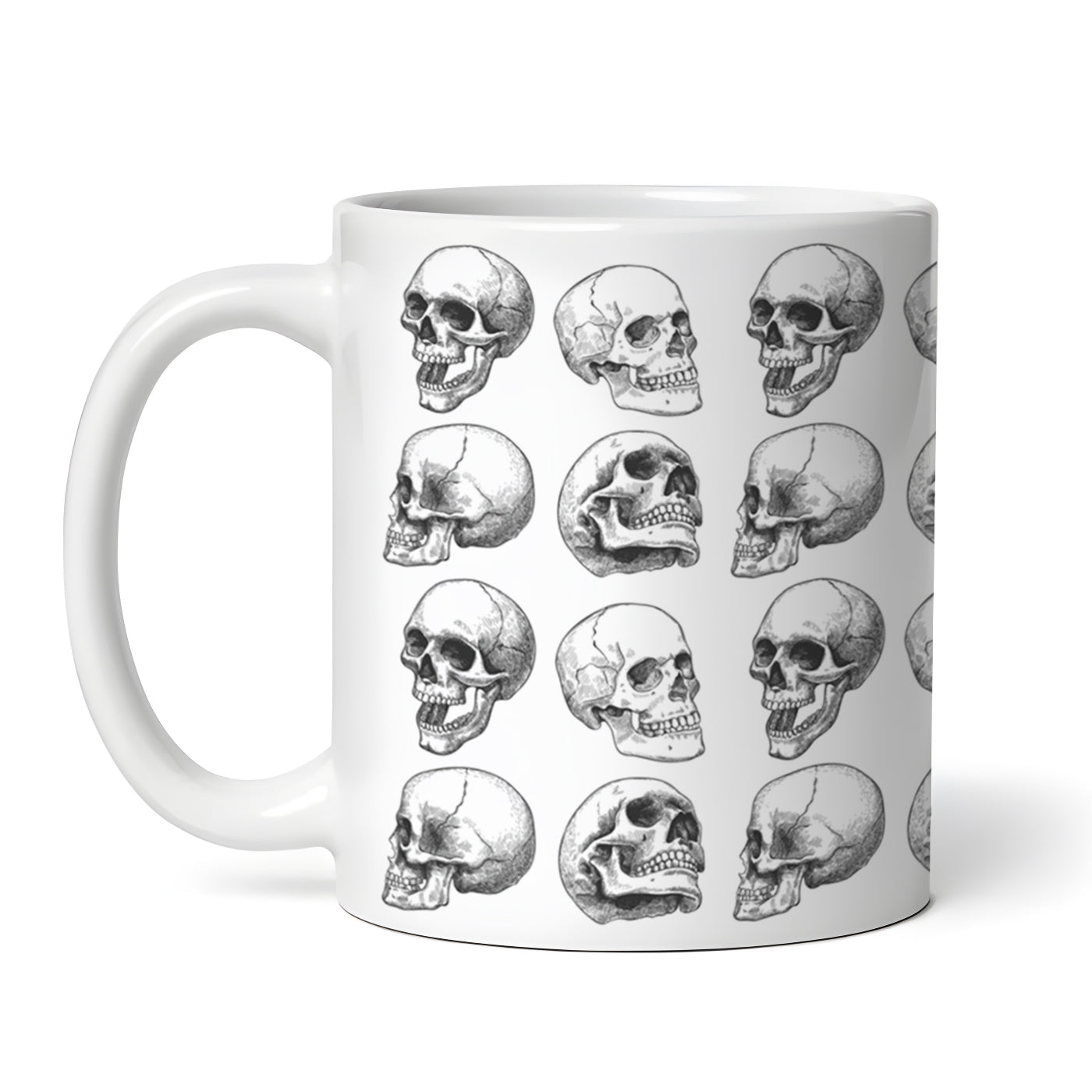 Skull Lover, Skeleton, Halloween, Creepy, Scary, 11 oz Coffee Mug, Novelty Cup, Ceramic Mug