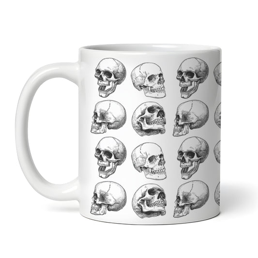Skull Lover, Skeleton, Halloween, Creepy, Scary, 11 oz Coffee Mug, Novelty Cup, Ceramic Mug