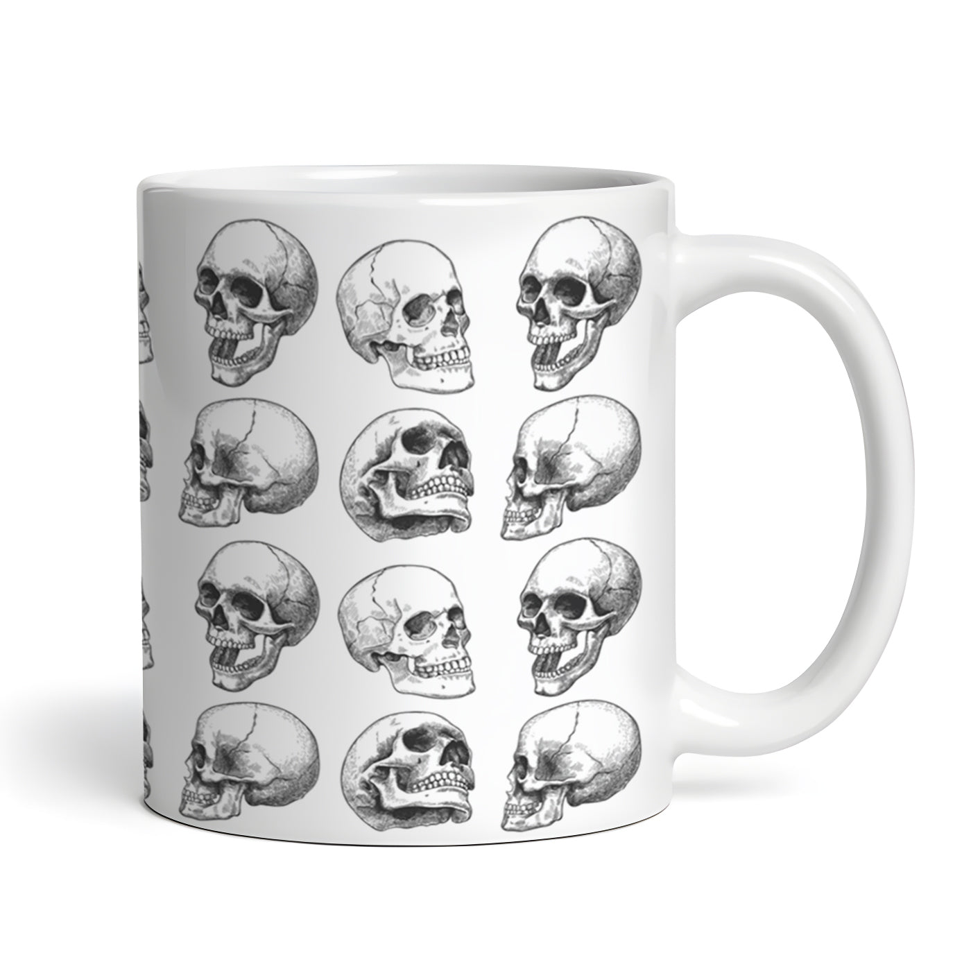 Skull Lover, Skeleton, Halloween, Creepy, Scary, 11 oz Coffee Mug, Novelty Cup, Ceramic Mug