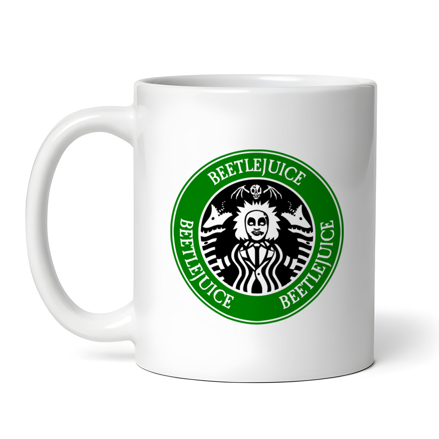 Beetlejuice Starbeetle Coffee Starbies Beetle Juice 11 oz Ceramic Mug