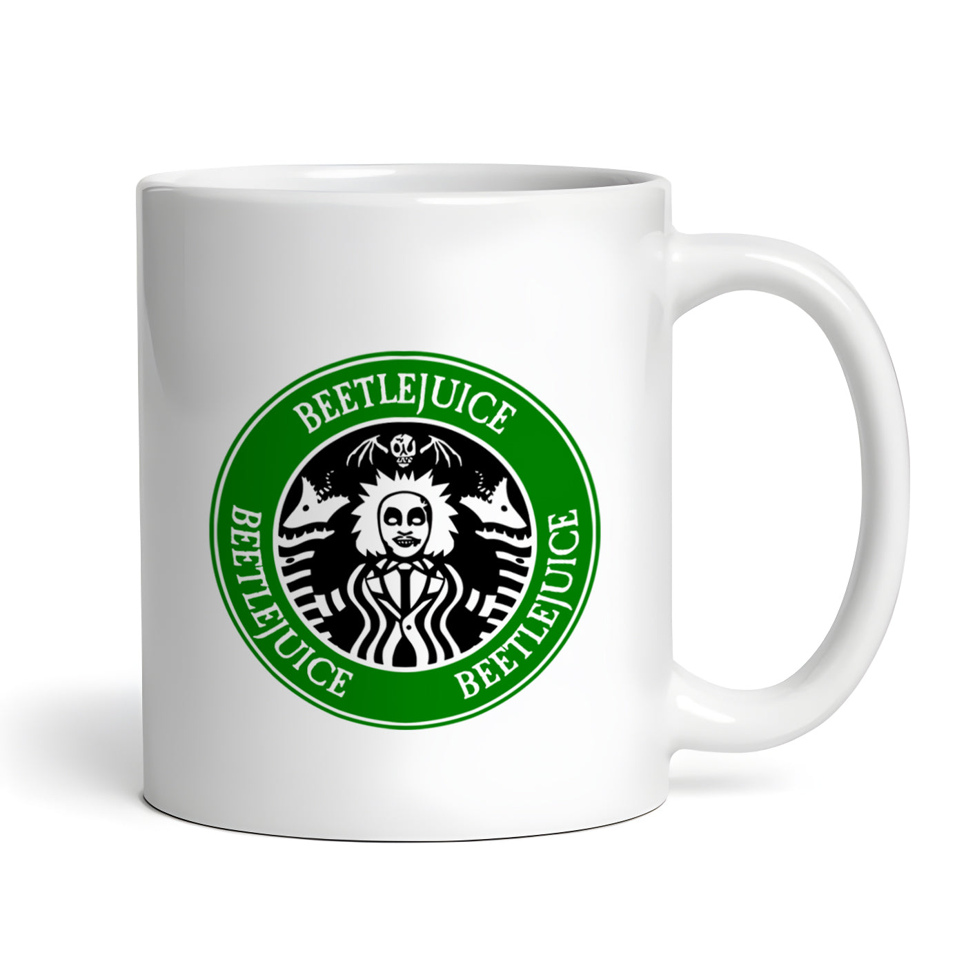 Beetlejuice Starbeetle Coffee Starbies Beetle Juice 11 oz Ceramic Mug