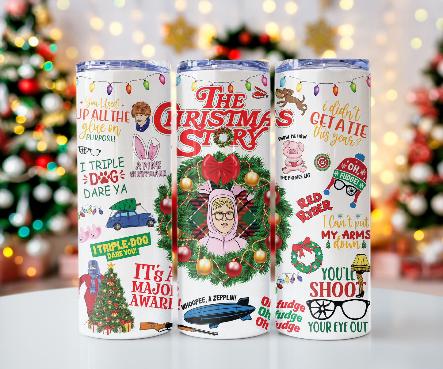 Renne ivre nomme un gobelet de Noël, un cadeau de fête de Noël, de joyeuses fêtes, des vœux de la saison, un gobelet maigre de 20 oz