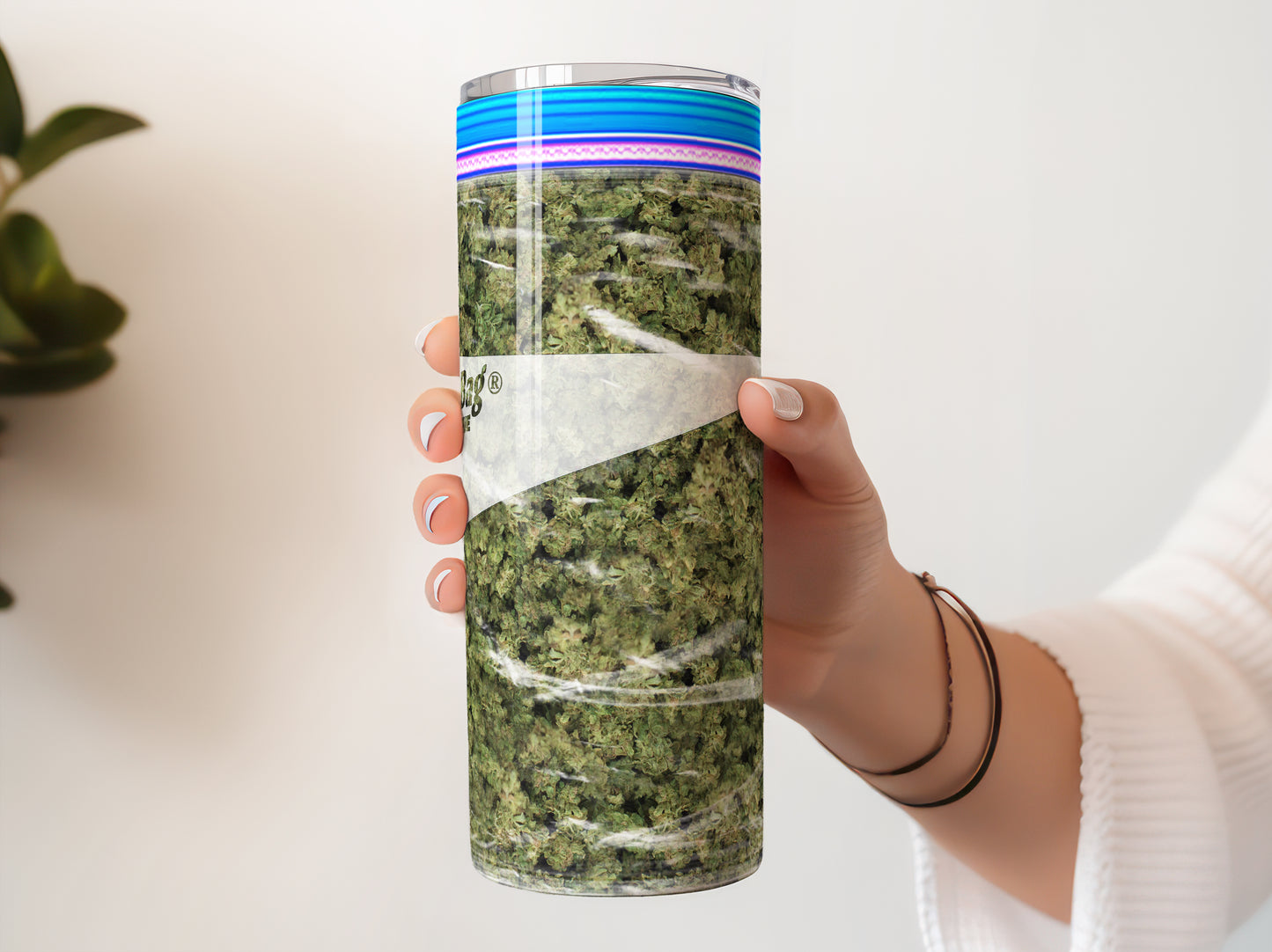 Weed Bag, Stoner 20 oz Tumbler, Plant Lover, MaryJane, Funny, Humor, Satire