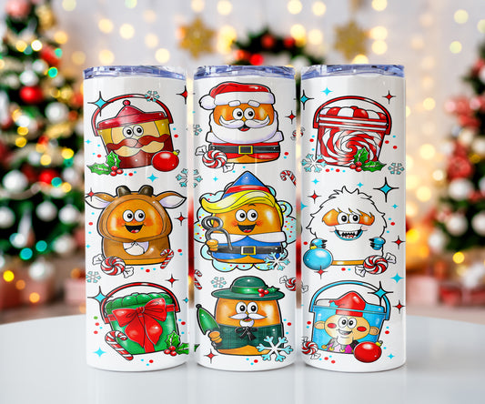 Christmas Rudolph The Red-Nosed Reindeer Chicken Nuggets 20 oz Stainless Steel Skinny Tumbler