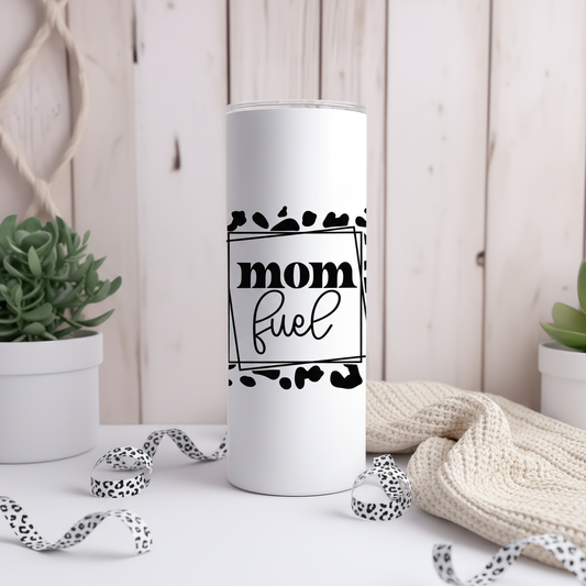 Mom Fuel Leopard Print tumbler lifestyle photo