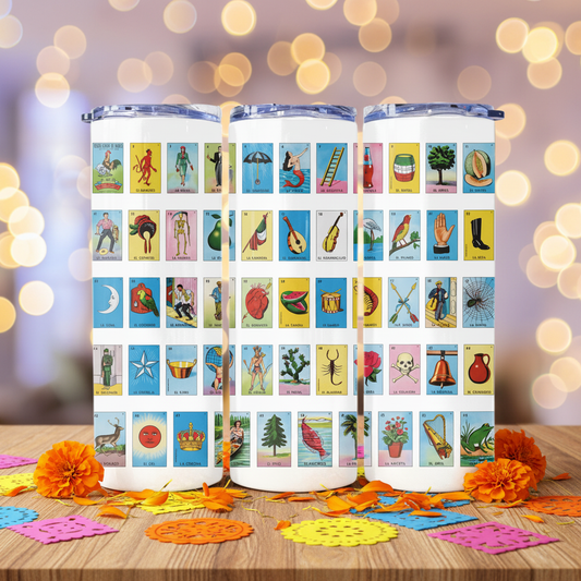 Loteria All Cards tumbler lifestyle group photo