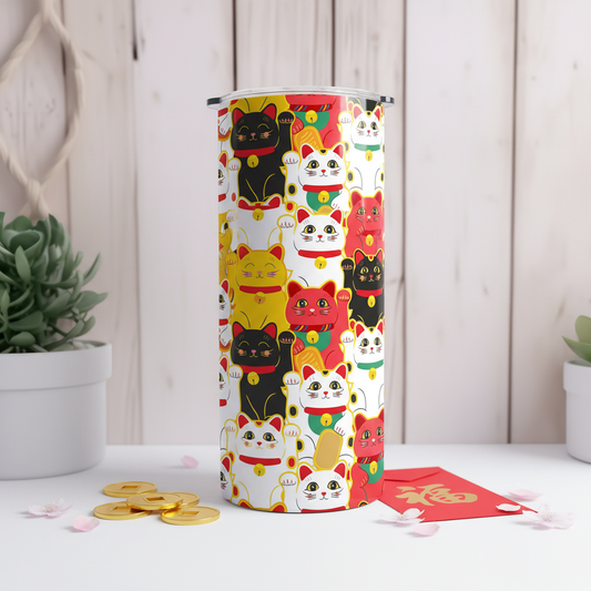 Lucky Cat Good Luck Cats tumbler upright lifestyle photo