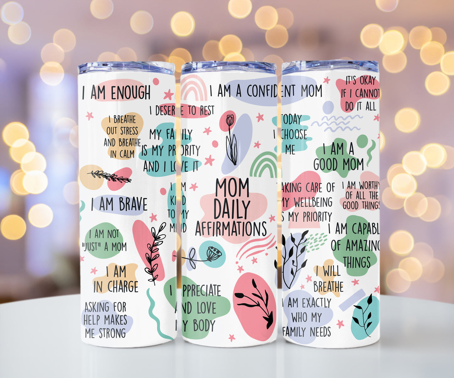 Mom Affirmations Tumbler, Affirmation Gift, Daily Affirmations, Affirmation Tumbler, 20 oz Tumbler Mother's Day Gift