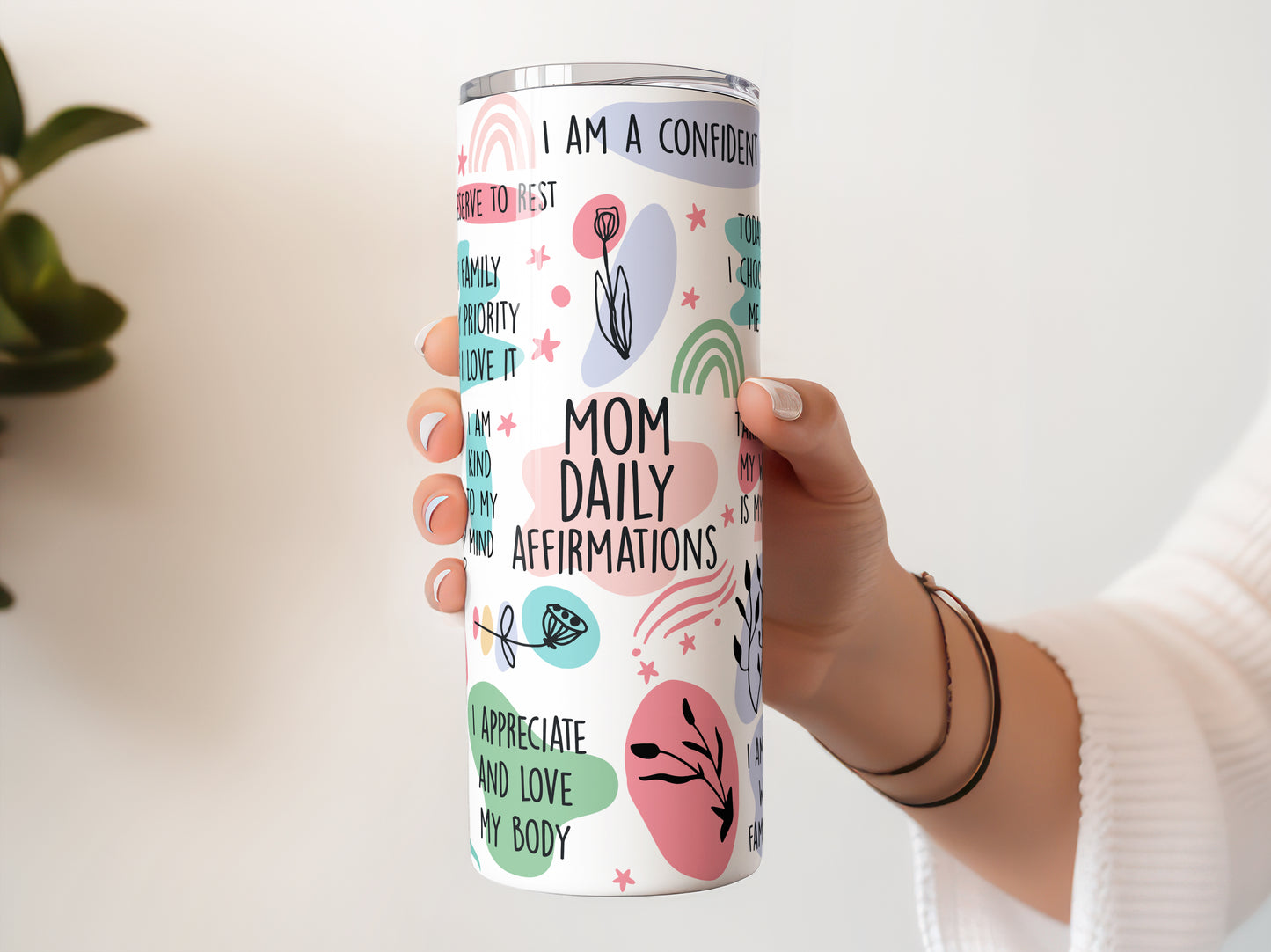 Mom Affirmations Tumbler, Affirmation Gift, Daily Affirmations, Affirmation Tumbler, 20 oz Tumbler Mother's Day Gift