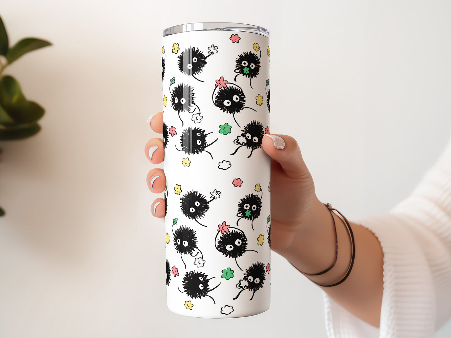Soot Sprite Susuwatari Makkuro Kurosuke Living Dust 20 oz Skinny Tumbler Designs 1-8